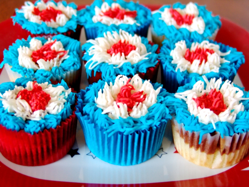 fourth of july cupcakes recipes. Marble Cupcakes 4th of July